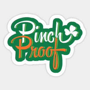 Pinch Proof (white) Sticker